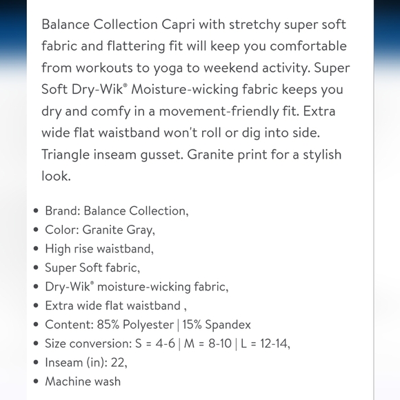 Balance Collection L High Rise Super Dry Watercolor Capri Green White 2098-X - Picture 5 of 5